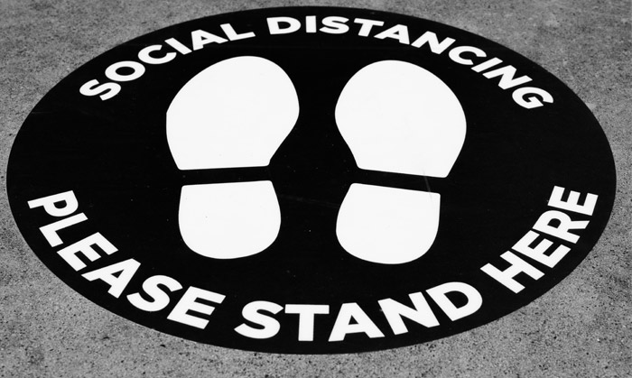 social distancing decal