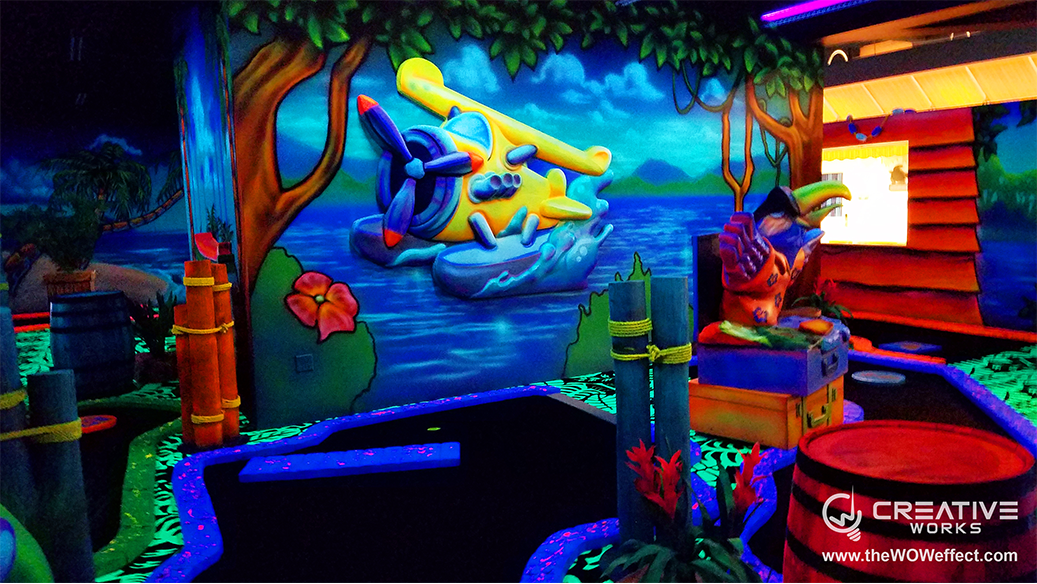 black light mini golf