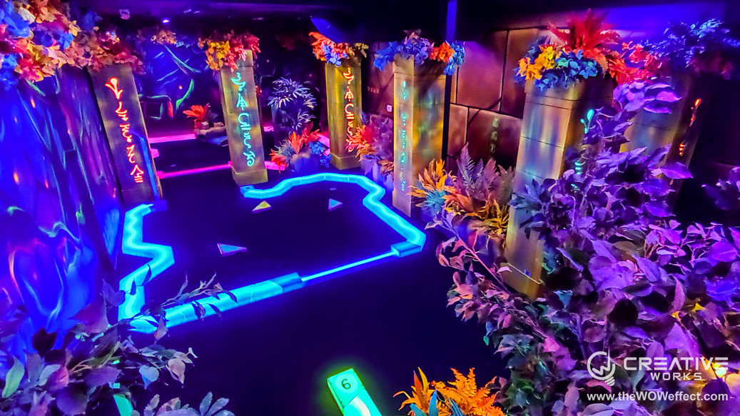 Black Light Mini Golf Design & Installation Creative Works